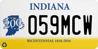 IN license plate 059MCW