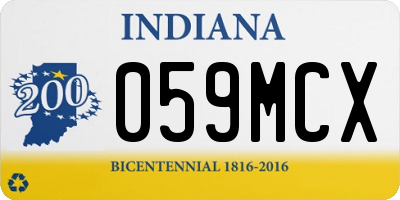 IN license plate 059MCX
