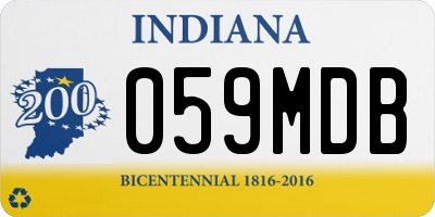 IN license plate 059MDB