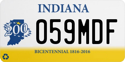 IN license plate 059MDF