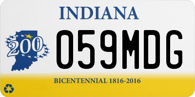 IN license plate 059MDG