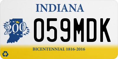 IN license plate 059MDK