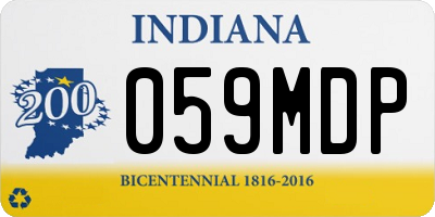 IN license plate 059MDP