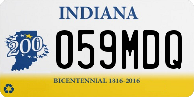 IN license plate 059MDQ