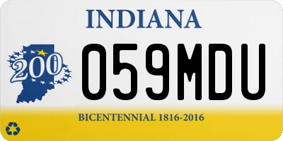 IN license plate 059MDU