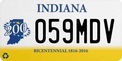 IN license plate 059MDV