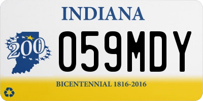 IN license plate 059MDY