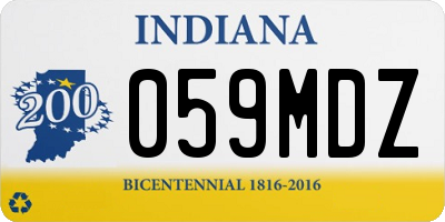IN license plate 059MDZ