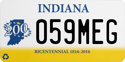 IN license plate 059MEG