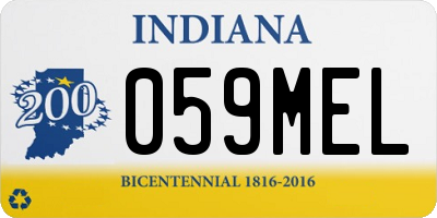 IN license plate 059MEL