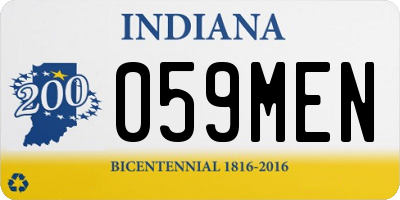 IN license plate 059MEN