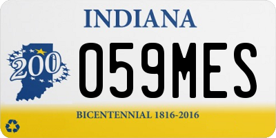 IN license plate 059MES