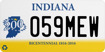 IN license plate 059MEW