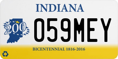 IN license plate 059MEY