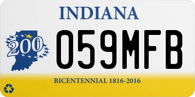 IN license plate 059MFB