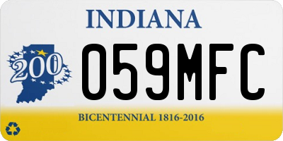 IN license plate 059MFC