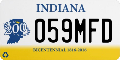 IN license plate 059MFD