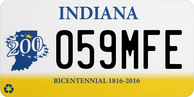 IN license plate 059MFE