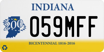 IN license plate 059MFF
