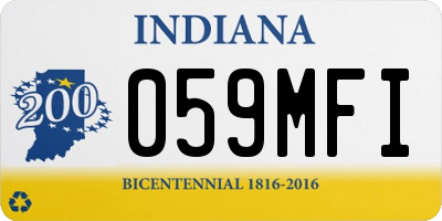 IN license plate 059MFI