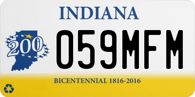 IN license plate 059MFM