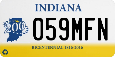 IN license plate 059MFN
