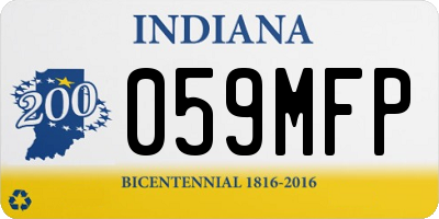 IN license plate 059MFP