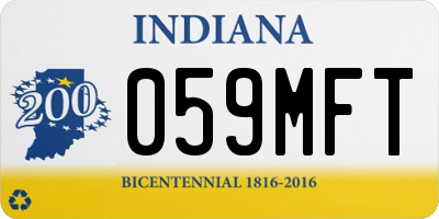 IN license plate 059MFT