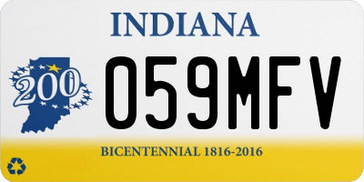 IN license plate 059MFV