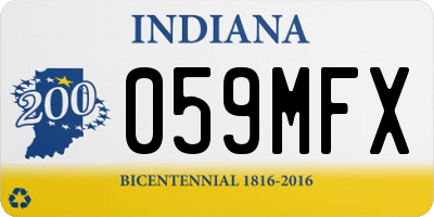 IN license plate 059MFX