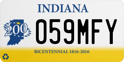 IN license plate 059MFY