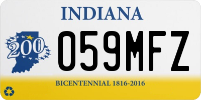 IN license plate 059MFZ