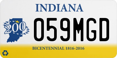 IN license plate 059MGD