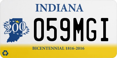 IN license plate 059MGI