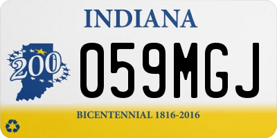 IN license plate 059MGJ