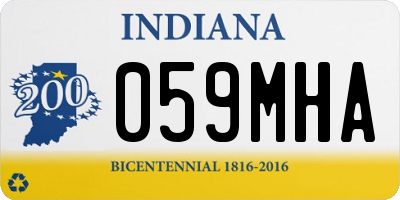 IN license plate 059MHA