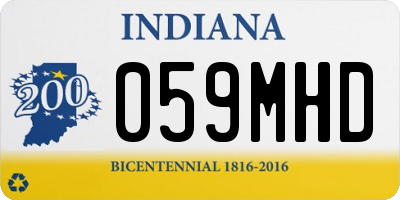 IN license plate 059MHD