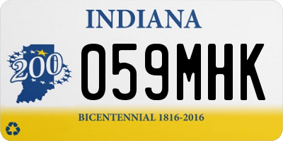 IN license plate 059MHK