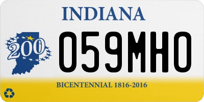 IN license plate 059MHO