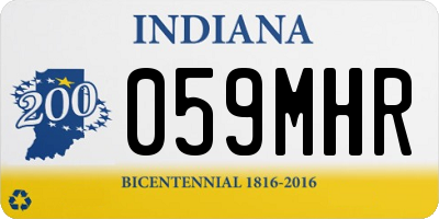 IN license plate 059MHR