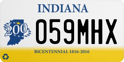 IN license plate 059MHX