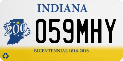 IN license plate 059MHY