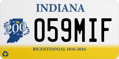 IN license plate 059MIF