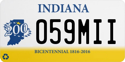 IN license plate 059MII