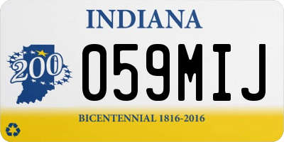 IN license plate 059MIJ