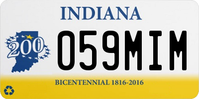 IN license plate 059MIM