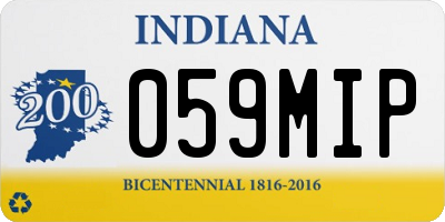 IN license plate 059MIP