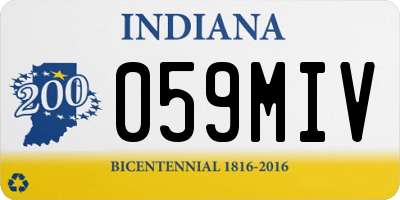IN license plate 059MIV