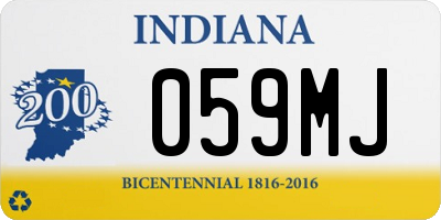 IN license plate 059MJ