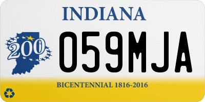 IN license plate 059MJA